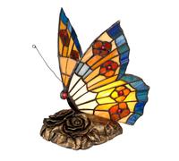 Elstead Lighting Tiffany Animal Lamps Lampe de table en forme de papillon, G9, QZ-OBUTTERFLY-TL,