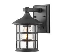 Elstead Lighting Wandleuchte Extérieure Murale IP44 Verre Acier Noir 23,8 cm