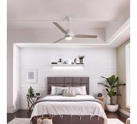 Elstead Lighting Zeus Plafonnier avec ventilateur, LED, KLF-ZEUS-60-WHT,