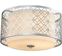 Elstead Lighting Ziggy plafonnier 2x60 W argenté ZIGGY-F-M-LS