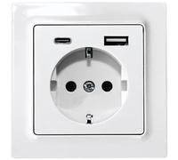 Eltako Prise avec contact de protection blanc, blanc (RAL 9016) 30055897