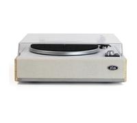 Eltax Tourne-disque entraîné par courroie Spinster Gris clair, Bois