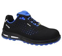 ELTEN Chaussures de sécurité Impulse XXT Blue Low ESD S1 pour Homme et Femme - Textile - Embout en Plastique (Plus léger Que l'embout en Acier) - Légères et Sportives - Noir - Bleu 43