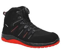 ELTEN Chaussures de sécurité Maddox Boa Black-red Mid ESD S3S Homme et Femme Textile Embout Acier Léger Sportif, Noir , 42 EU