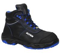 ELTEN Chaussures de sécurité Reaction Blue Mid ESD S3S pour homme et femme en cuir, coque en acier, légères et résistantes, bleu, 44 EU