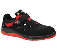 ELTEN LONNY RED Easy ESD S1P Chaussures de sécurité pour homme en textile avec embout en acier léger et sportif Noir/rouge Pointure 43