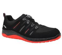 ELTEN Chaussures de sécurité MADDOX BOA noir-rouge Low ESD S3, femme et homme, textile, embout acier, léger, sportif, noir/rouge, pointure : 41