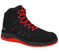 ELTEN Maddox Noir-Rouge Mid ESD S3S, Chaussures de sécurité pour Hommes, légères, Embout en Acier, matière supérieure : Textile, Doublure intérieure : Textile (Respirant), Taille 47