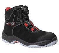 ELTEN TILL BOA Mid ESD S3, chaussures de sécurité, femme et homme, cuir, embout acier, léger, robuste, noir/rouge, pointure : 40