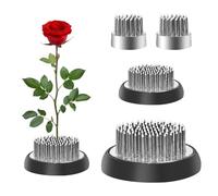 elthmpr Ikebana Pique Fleur - 4 Pièces Fleur Grenouille Support pour Arrangement Floral Rond Fleur de Kenzan en Acier Inoxydable Flower Frog Décoratif pour Maison Salon Hôtel Jardin