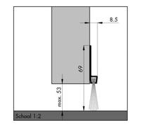 Elton ELLEN Joint de porte pour portail IBS 70, 0308501 1000 mm Aluminium couleur alu Quantité:1