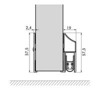 Elton ELLEN Joint de seuil de porte automatique plaque de protection auto-adhésive argent, L1000 Quantité:1