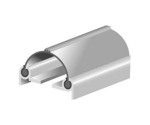 Elton ELLEN Profil de porte battante DNP pré-percé pour visser alu argent, L 2500 mm Quantité:1