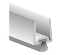 Elton ELLEN Profil de porte en verre GDP avec brosse PP souple alu argent, L2250, TS 10 Quantité:1