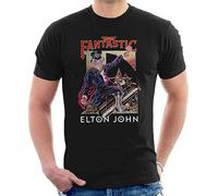 Elton John - "Captain Fantastic" T-shirt pour homme/femme unie RO3028 (XL) (Noir)