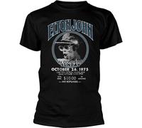 Elton John - "Live In Concert" T-shirt homme/femme unie RO7375 (M) (Noir)