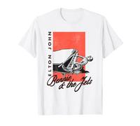 Elton John Piano Officiel Bennie and The Jets T-Shirt, Homme, Blanc, S