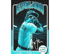 Elton John Poster vintage Rock Pop Chanteuse britannique Format A4