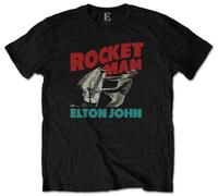 Elton John 'Rocketman Piano' (Black) T-Shirt (Small)