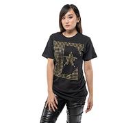 Elton John T Shirt Diamante E Logo Nouveau Officiel Unisex Noir Size L