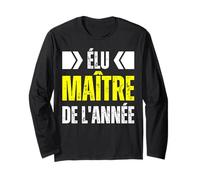 Élu Maître De L'année Cadeau Remerciement Prof Homme Trophée Manche Longue