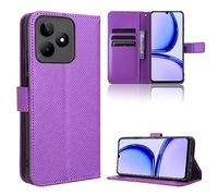 Elubugod Compatible avec Realme Note 50 4G,Compatible avec Realme C51 4G RMX3830,Étui en Cuir PU Compatible avec Realme C53 RMX3760 / Note 50 4G RMX3834 téléphone Portable Coque Purple