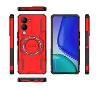 Elubugod Compatible avec Vivo T4 Lite 5G Coque,Compatible avec MagSafe,Compatible avec Vivo Y19sGT V2459 / Y19 5G V2432 Étui Anti-Chute pour téléphone Portable Red