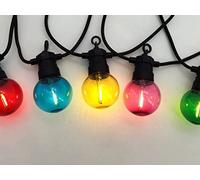 elume Guirlande Guinguette Multicolore à raccorder 12m 20 ampoules filament LED blanch chaud 2500 K