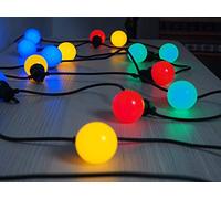 elume Guirlande Guinguette party! multicolore raccordable 20 lampes LED 6m