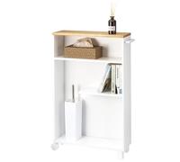 eluno Chariot de Salle de Bain, Niche et Cuisine - Organisateur à 3 Niveaux (Bois-Blanc)