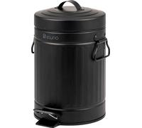 eluno Cosmetikeimer VINTAGE, Poubelle à pédale 3 litres et métal noir