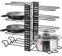 eluno couvercle de casserole et support de poêle double face, noir