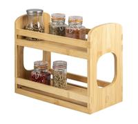 eluno étagère à épices extensible avec 2 étages en bambou 29 x 16 x 24,5 cm