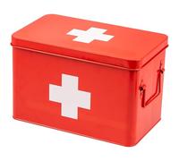 eluno Grande boîte à pharmacie pour ranger les pansements, la médecine et les médicaments, avec plateau amovible et 5 compartiments inférieurs spacieux pour médicaments, boîte à pharmacie en métal