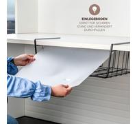 eluno Maxi paniers d'armoire set de 2 avec étagères et protection anti-rayures, panier de rangement Organizer pour cuisine, garde-manger, bureau, bibliothèque, armoire, placards, salle de bain, sous-é