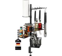 eluno Organisateur d'accessoires de barbecue 5 en 1 à monter par serrage, BBQ cuisine d'extérieur, en métal noir