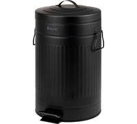 eluno Poubelle VINTAGE, poubelle à pédale, capacité 12 litres en métal noir
