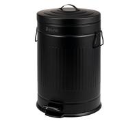 eluno Poubelle VINTAGE, poubelle à pédale, capacité 20 litres en métal noir