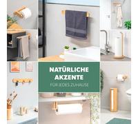 eluno Rangement pour papier toilette pour 4 rouleaux de rechange carré en bambou