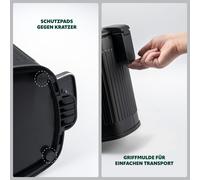 eluno Seau à cosmétique, poubelle à pédale, capacité 6 litres, poubelle pour salle de bain, cuisine, chambre avec seau intérieur amovible en plastique, noir