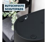 eluno seau à cosmétique, surface Softouch, plastique, noir