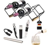 eluno Set de casier à vin 6 pièces, y compris décanteur-verseur, sommelier, bouchon à vide, tige de refroidissement et coupe-film