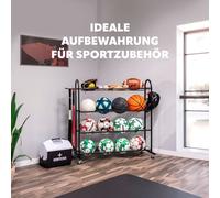 eluno Support de rangement pour ballons de sport, acier, noir