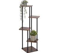 eluno support pour plantes, étagère à fleurs avec 5 étagères en bois MDF et métal