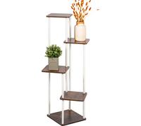 eluno support pour plantes, étagère à fleurs avec 5 étagères en bois MDF et métal