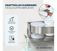 eluno tablettes de douche set de 2, chaque panier de douche y compris 2 crochets déplaçables - avec montage à 2 voies pour un montage mural sans outils avec un puissant ruban adhésif ou pour percer, e