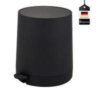 eluno TESERO - Poubelle de salle de bain - Surface douce au toucher - Poubelle à pédale - Capacité : 4 l - Avec couvercle à fermeture douce - Poubelle avec seau intérieur en plastique - Pour salle de