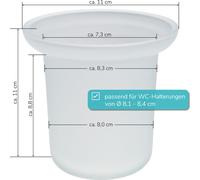 eluno verre de rechange pour brosses à WC, garnitures de WC, verre WC satiné laiteux