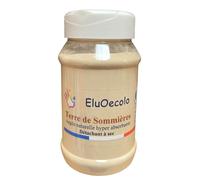 EluOecolo Made in France - Terre de Sommières Boite poudreuse 370g (hyper absorbante) - Couvercle poudreur - Conditionné dans un CAT