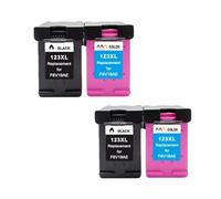 ELUPNMF Cartouche d'encre de Remplacement 123XL, Compatible avec Les modèles HP123 1110 2130 2132 2133 2134 3630 3632 4513 4520(2BLACK 2COLOR)